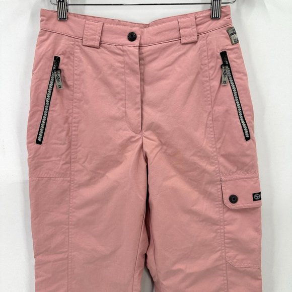 COLMAR Ski Pants Womens Sports Wear Over System Lined Zip Pockets Logo Pink 8 - Picture 3 of 16